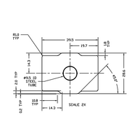 56-200-0 MODULAR SOLUTIONS DOOR PART 45MM X 90MM LEAD COUNTERWEIGHT, 10 LBS. ANSI 25